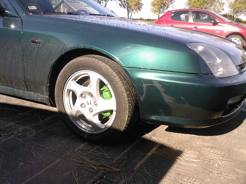 Straaasne streknutie brzd do zelenej farby.. styl :)