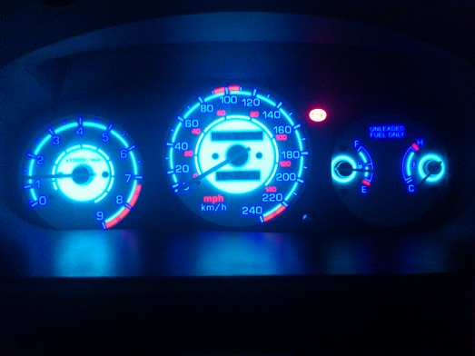 Indiglo car plasma gauges